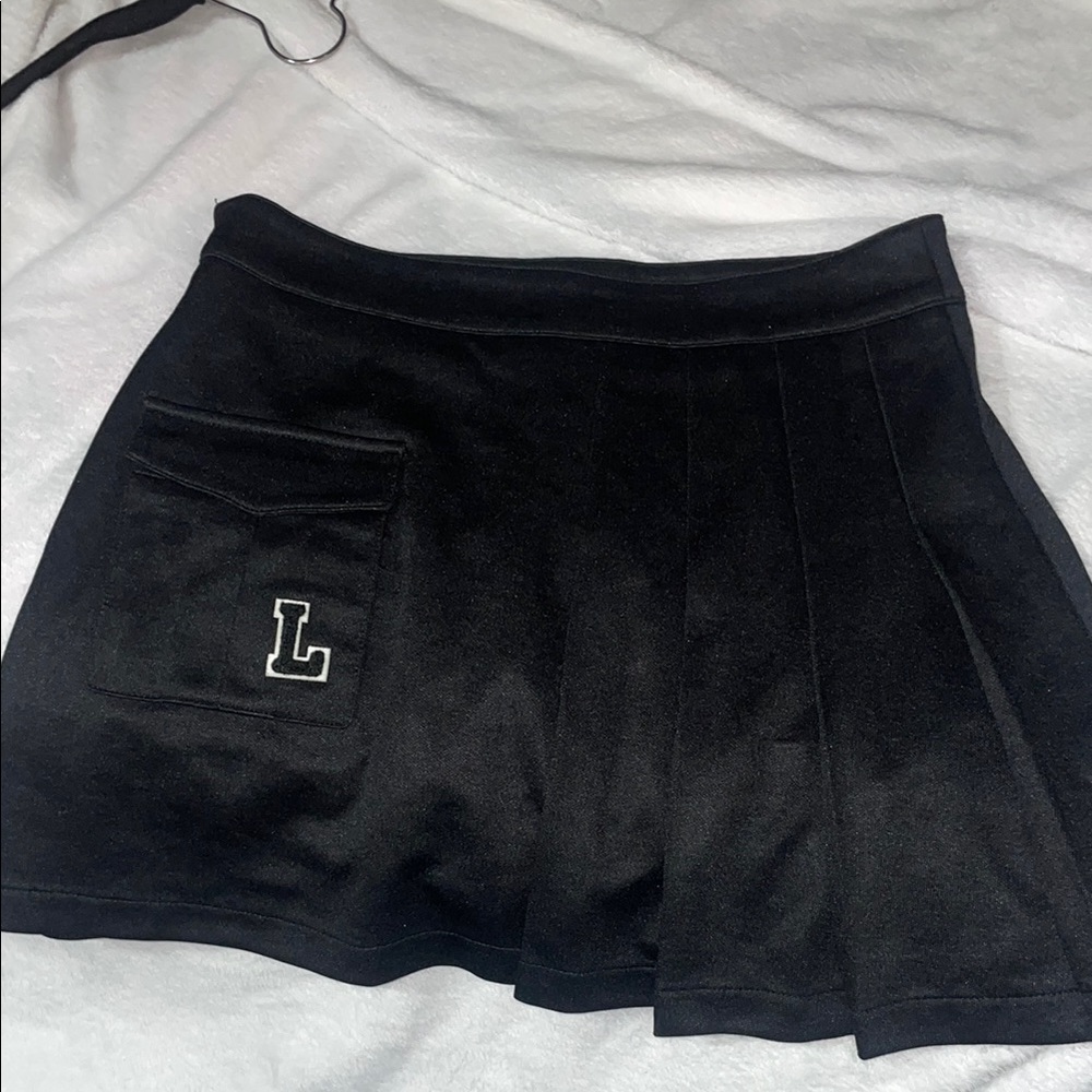Black Skort with Pocket and L Logo